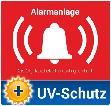 Aufkleber Alarmanlage mit UV-Schutz