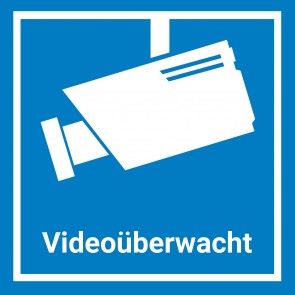 Videoüberwachung Aufkleber Schild