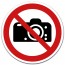 Aufkleber Fotografieren verboten, Durchmesser 12 cm