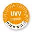„UVV geprüft“ Prüfplakette / Aufkleber / Prüfetikett / Prüfaufkleber, Ø 30mm, Jahr 2017 bis 2022 mit UV-Schutzlaminat